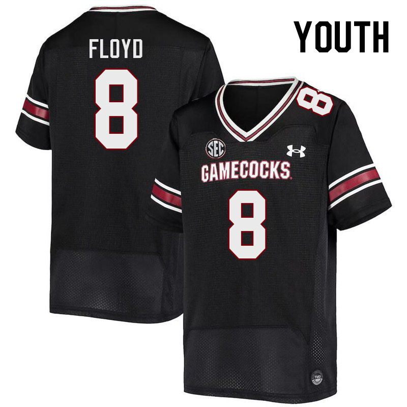 Youth #8 Emory Floyd South Carolina Gamecocks College Football Jerseys Stitched-Black